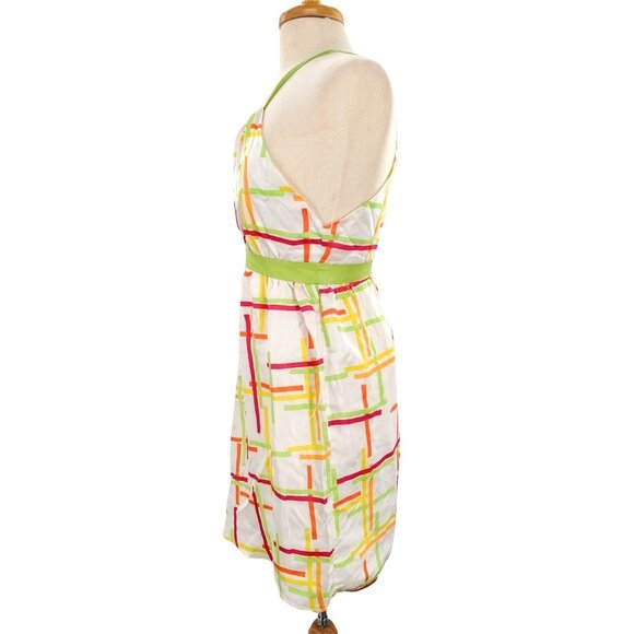 Leona by Lauren Leonard Dress Sleeveless Bright Lightweight Cutout Summer - Picture 4 of 8